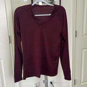 Men’s Maroon Lululemon Long Sleeve Polo